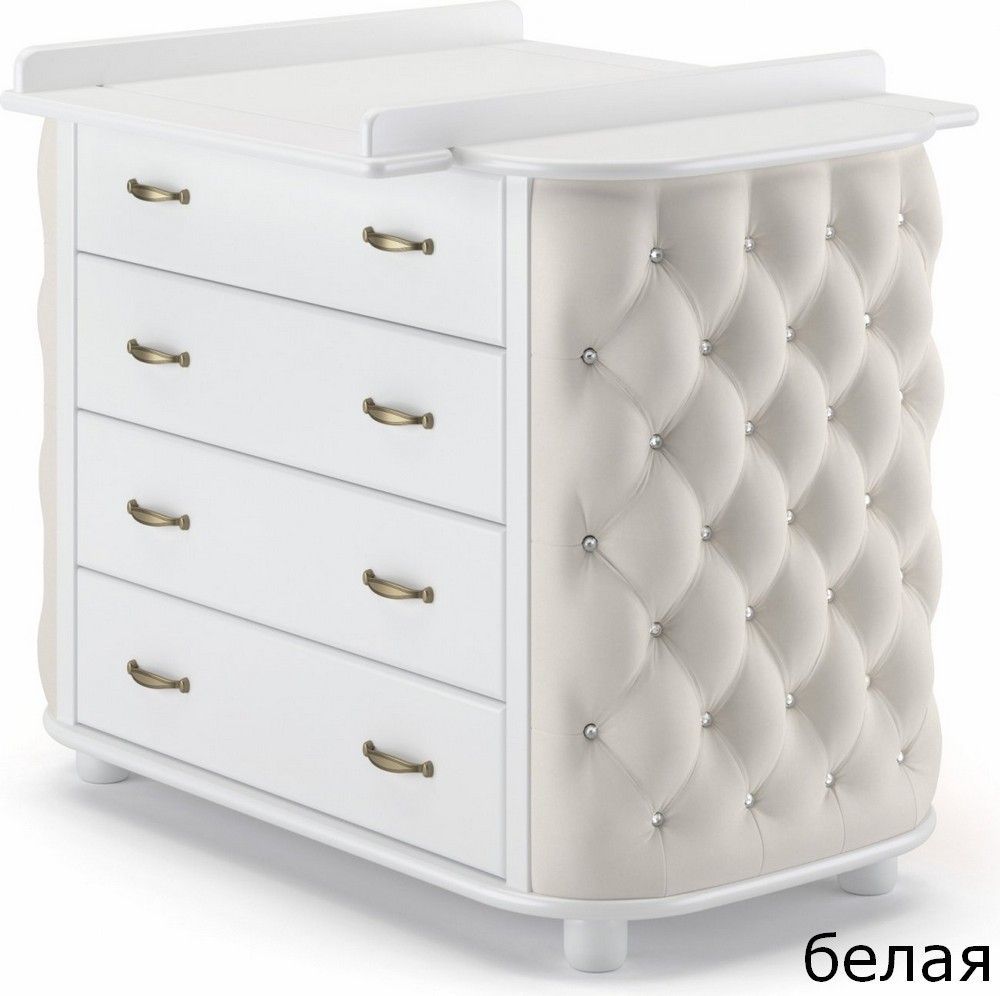 картинка Детский комод ГАНДЫЛЯН ТИФФАНИ декор стразы от Компасик.ру гипермаркет детских колясок и автокресел