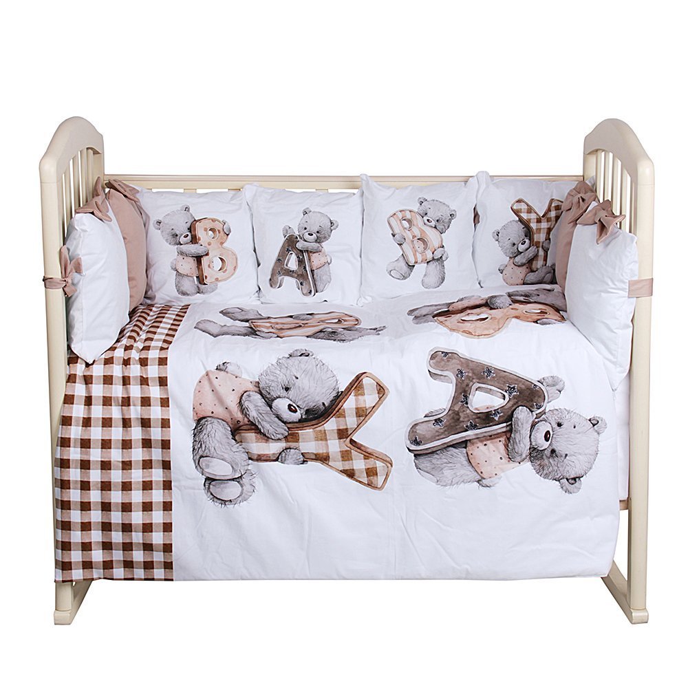 картинка Комплект в кроватку 6 предметов БЕБИ от Компасик.ру гипермаркет детских колясок и автокресел