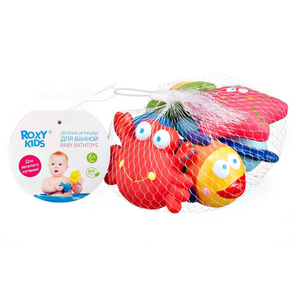 картинка Набор игрушек для ванной МОРСКИЕ ЖИТЕЛИ (6 шт.) от Компасик.ру гипермаркет детских колясок и автокресел