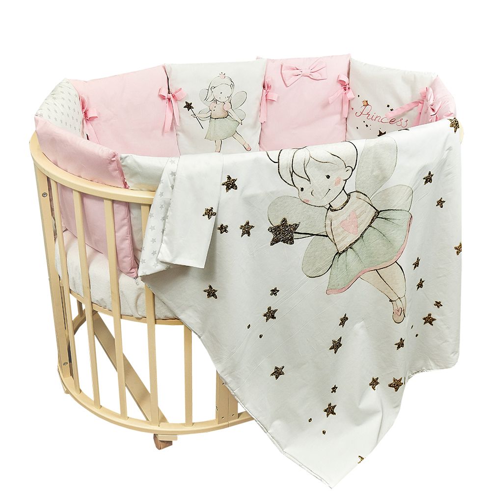 картинка Комплект в кроватку 6 пред. МАЛЕНЬКАЯ ПРИНЦЕССА от Компасик.ру гипермаркет детских колясок и автокресел