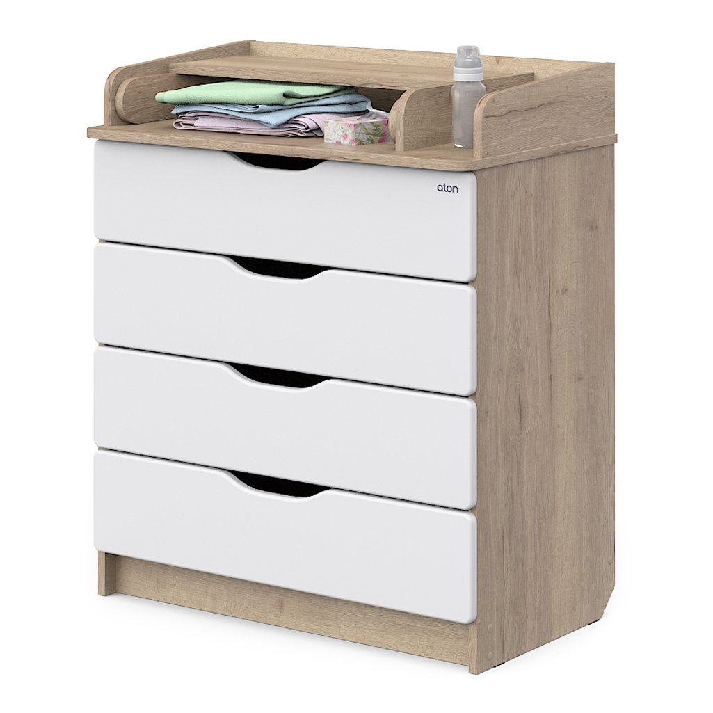 картинка Детский комод СИРИУС-2 WOOD 804 ПВХ с шариковыми направляющими от Компасик.ру гипермаркет детских колясок и автокресел