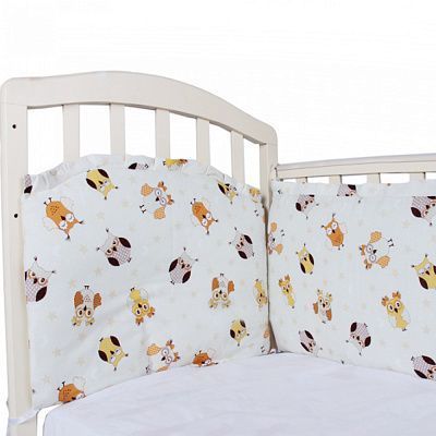 картинка Борт в кроватку из 4-х частей Alis 360×40 с кармашками от Компасик.ру гипермаркет детских колясок и автокресел