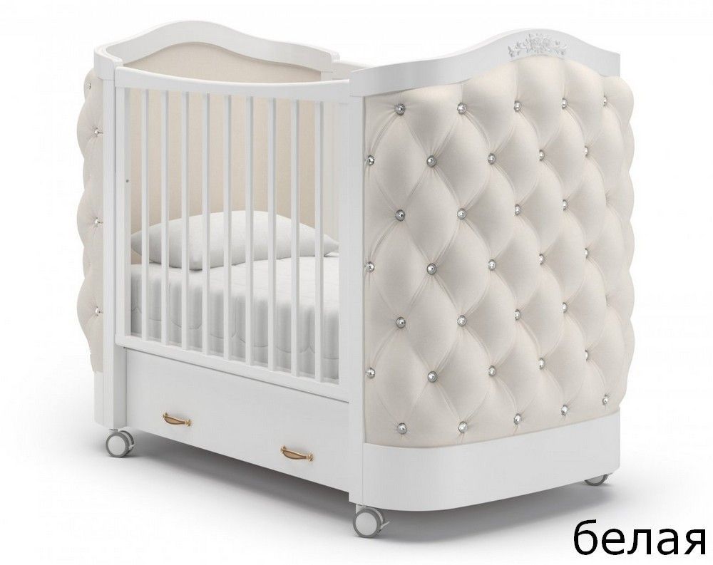 картинка Кровать детская Гандылян Тиффани декор стразы от Компасик.ру гипермаркет детских колясок и автокресел