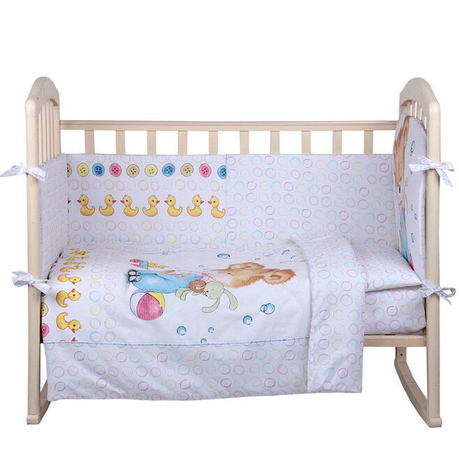 картинка Комплект в кроватку 6 предм. МИШКА С УТОЧКОЙ от Компасик.ру гипермаркет детских колясок и автокресел