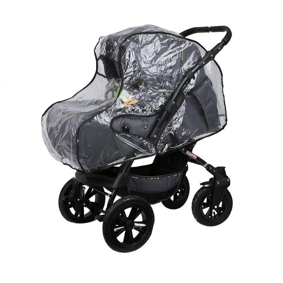 картинка Дождевик для коляски-трансформера с окошком от Компасик.ру гипермаркет детских колясок и автокресел