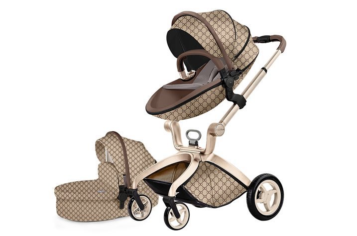 картинка Детская коляска Hot Mom Gold Leather 2 в 1 от Компасик.ру гипермаркет детских колясок и автокресел
