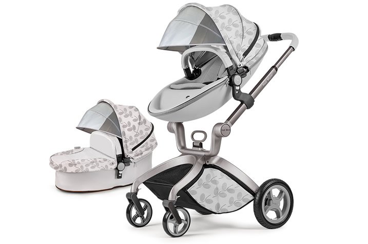 картинка Детская коляска Hot Mom Flower Leather 2 в 1 от Компасик.ру гипермаркет детских колясок и автокресел