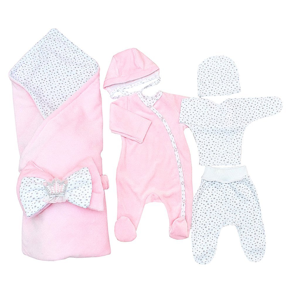 картинка Комплект на выписку 7 предметов ЛАПУШКА от Компасик.ру гипермаркет детских колясок и автокресел