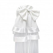 Балдахин в кроватку 1,5х3м, микросетка, атлас