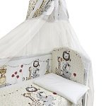 Комплект в кроватку 7 предм. ВЕЧЕРИНКА МАЛЕНЬКОГО ЖИРАФА