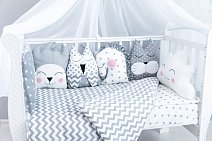 Комплект в кроватку 6 предметов бязь ГРИДЖО