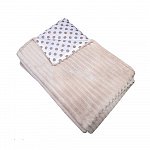 Плед детский 90*90 двухсторонний, вельбоа/бязь