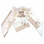 Борт в кроватку из 4-х частей L`Abeille МИШКА И ЗАЙКА