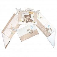 Борт в кроватку из 4-х частей L`Abeille МИШКА И ЗАЙКА
