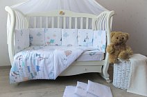 Комплект в кроватку 6 предметов  сатин ИЗУМРУДНЫЙ ГОРОД
