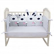 Борт в кроватку из 4-х частей Alis ЗВЕРУШКИ