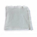 Одеяло-плед с кружевом, разм.90*95, вязан., кулир