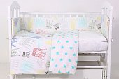 Комплект в кроватку 6 предметов Фантазия