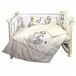 Комплект в кроватку 4 предмета L`Abeille ВЕЧЕРИНКА МАЛЕНЬКОГО ЖИРАФА