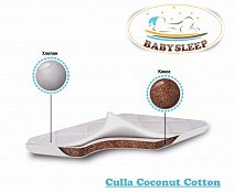 Детский матрас для колыбели BabySleep Сulla Coconut Сotton
