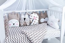 Комплект в кроватку 6 предметов бязь БУШЕ