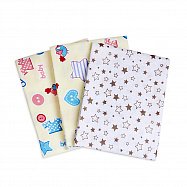 Комплект пеленок 75х110, фланель, бязь