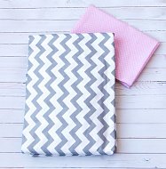 Комплект постельного белья 3 предм. бязь "Зигзаги" (сер/розовый)