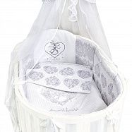 Комплект в кроватку 7 предметов L`Abeille АЖУРНЫЙ