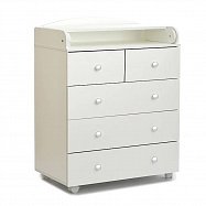 Детский комод СКВ 80 см 5 ящиков, колеса 