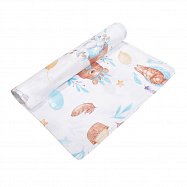 Пеленка 90х130, набивной 4-х слойный муслин