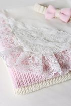 Уголок с кружевом для трикотажного пледа Lappetti