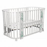 Детская кровать Indigo "Green Line" 5 в 1 с поперечным маятником