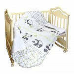 Комплект в кроватку 3 предмета ПАНДЫ