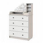 Детский комод Сириус ALF 804 ЛДСП трансформер с шариковыми направляющими