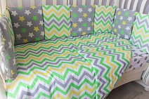 Борта подушками поплин ЗИГЗАГИ